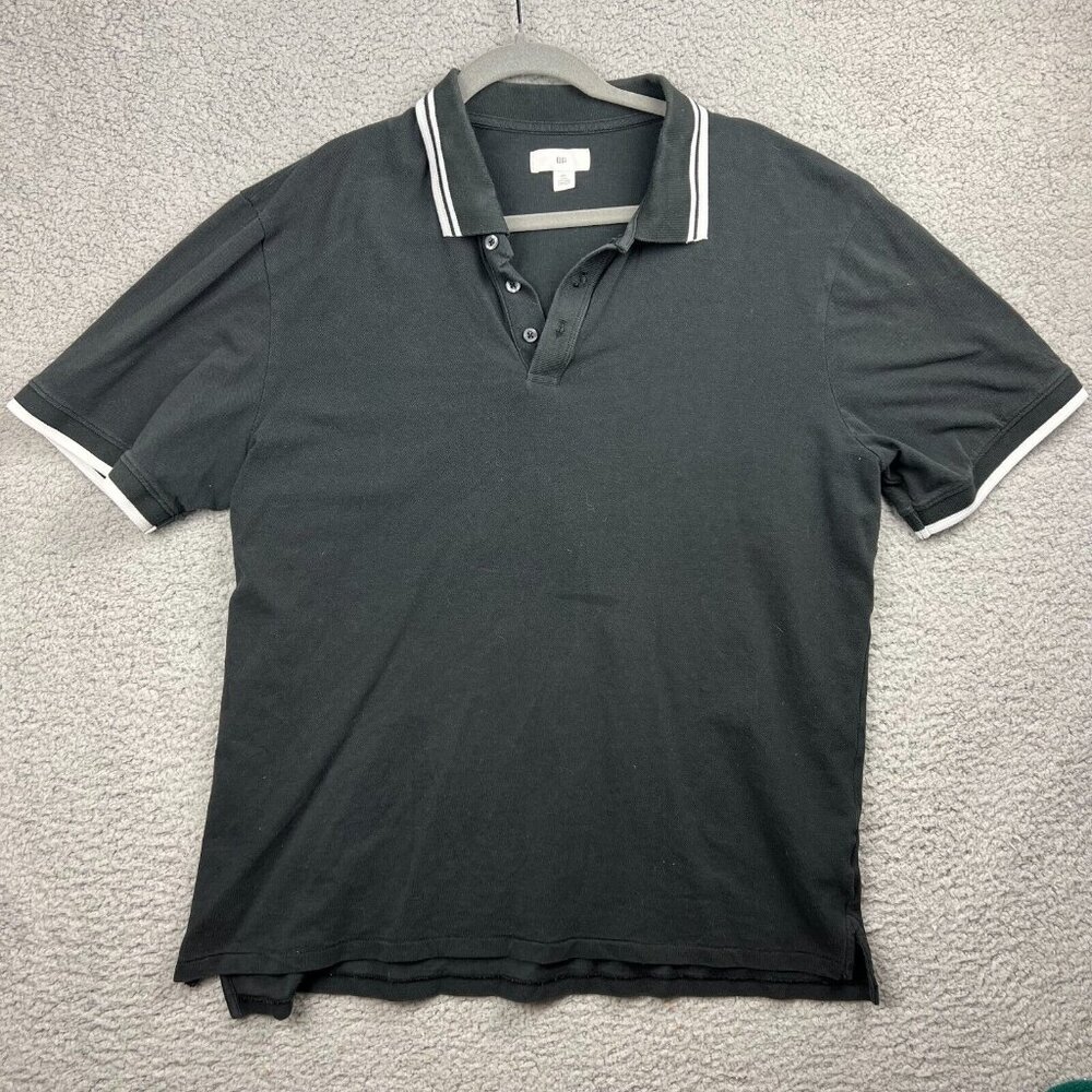 BP Short Sleeve Polo Shirt Mens Size 2XL XXL Black Collared Brooklyn Projects